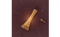 Violin Tailpiece with Tail Cord Solid Wood Violin Tailcord String Instrument Accessory for Music Practice