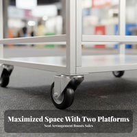 Portable Folding Stall Cart Versatile Foldable Vendor Push Cart Quick Setup Street Food Trolley for Vendors, Night Markets, Festivals, Commerce Shows