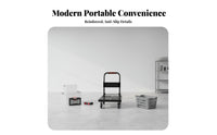 Space Saving Collapsible Platform Dolly Easy Maneuverability Foldable Push Cart High Load Capacity Portable Flatbed Dolly Ergonomic Handle for Delivery Personnel, Homeowners, Warehouse Workers, Garage, Workshop, Stockroom, Office