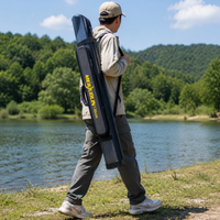 Rod Bag for Catfish Anglers, Waterproof Fishing Tackle Bag made of Textile, Robust Rod Case for Spinning Rods