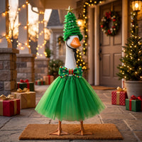 Seasonal Goose Costume with Tulle Skirt Cute Lawn Goose Costume Bright Clothes Lightweight for Garden