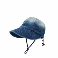 Lightweight Denim Wide-Brim Hat Breathable Material Wide Brim Fisherman Hat Packable for Women, Summer, Outdoor, Travel
