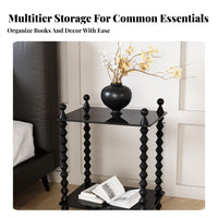 Minimalist Aesthetic C-Shaped Rolling Cart Movable with casters eveningstand Space-Saving Bedside Stand Multi-Functional for Children, Apartment Dwellers, Remote Workers, Bedroom, Small Spaces, Home Office