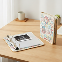 A5 Maternity Fabric Zippered Pregnancy Check-up Organizer Folder with Pockets
