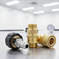 Heavy Duty Pressure Washer Quick Connect Kit Leak Proof M22 to 3/8 Inch Adapter Set Rust Resistant M22 to 3/8 Inch Adapter Upgraded O-Rings for Car Washing, Gardening, Patio Cleaning