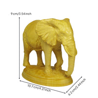 Wooden Elephant Figurine Handmade Elephant Figurine with Base Compact Car Interior