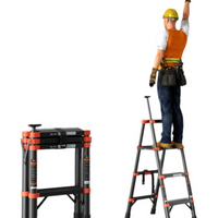 Adjustable Folding Aluminum Ladder: Multi-Functional, Anti-Slip