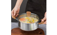 Stainless Steel Cookware Set Easy Cleaning Stainless Steel Pot Set Polished Stockpot with Lid for Students, Home Kitchen