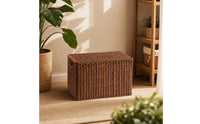 Rectangular Storage Basket with Lid Decorative Storage Box with Lid Portable Organizer for Bedroom