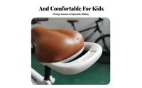 Children's Cycle Saddle with Handle Vintage Riveted Design Kids Bike Seat with Handle Universal Fit Children's Cycle Saddle for Beginners