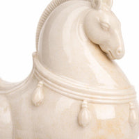 Ceramic Horse Statue for Display, Retro Chinese Horse Figurine for Tea Room, Collectible Animal Sculpture for Desk, Handmade Horse Ornament for Gift
