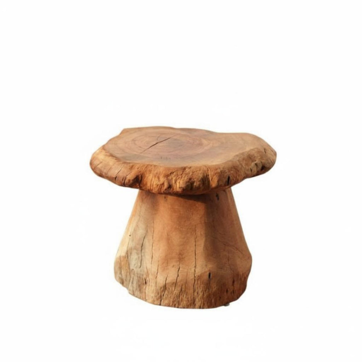 Wabi-Sabi Aesthetic Mushroom-Shaped Stool Rustic Design Mushroom-Shaped Log Seat Multi-Functional Household Furniture sturdy Build for Art lovers, Nature Lovers, Interior Designers, Entryway, Living Room, Bedroom, Cabin