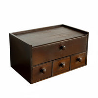 Wooden Desktop Storage Cabinet Organization 4-Drawer Desk Organizer Space Saving