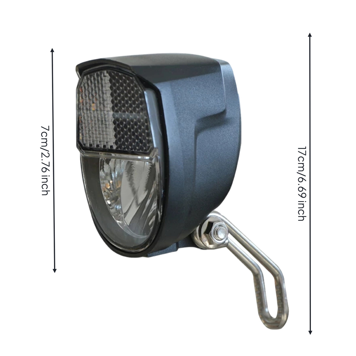 Sleek Cycle Front Light Compact Bike Front Light Easy to Install Bike Headlight with Bracket Bright for Commuting