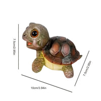 Oversized Eyes Resin Turtle Figurine Compact Cute Turtle Figurine Decorative Display Piece Miniature for Garden
