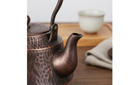 Handmade Copper Tea Kettle Traditional Craftsmanship Hammered Copper Additional Teapot Thick Houseware for Office
