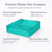 Raised Garden Bed with Legs for Outdoor Planters, Large Deep Balcony Planter Box for Container