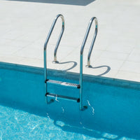 2-Step Pool Ladder Stainless Steel Pool Ladder with Handrails Anti-Slip