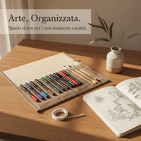 Japanese Style Portable Watercolor Brush Pen Roll-Up Pouch Large Capacity Pen Holder Organizer