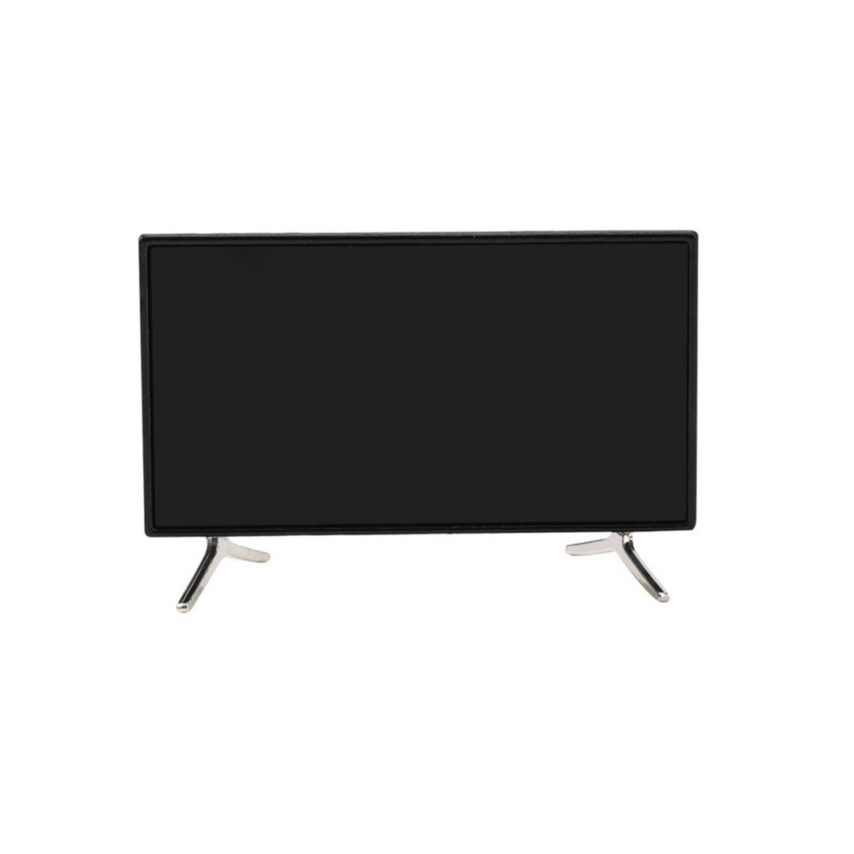 Realistic Miniature Flat-Screen TV Slim Miniature TV Lifelike Mini Television Lightweight for Diorama