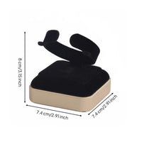 Velvet Jewelry Display Easy to Organize Black Jewelry Showcase Stable Base Display Rack for Store Owners