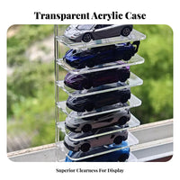1:64 Scale Car Display Case Space Saving Acrylic Toy Car Rack Clear Multi-Tier Model Holder Transparent Design for Children