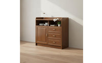 Simple Modern Design Wood Storage Cabinet with Glass Doors Multi-Functional Dining Room Sideboard with Hutch