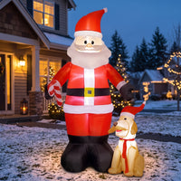 Weather-Resistant Christmas Inflatable with Dog Festive Christmas Inflatable Decoration Whimsical Ornament Funny for Yard