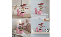 Highland Cow Planter Adorable Highland Cow Flower Pot Planter with Cart Cute Flowerpot Animal-Shaped for Gardeners, Windowsill