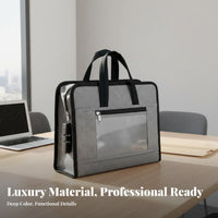 Multi-Layer Organization Official Stamp Storage Bag Large Capacity Document Case with Lock Sturdy Construction for Homeowners, Travel, Home