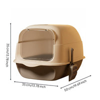 Enclosed Cat Pet Waste Container Odor Control Covered Cat Pet Waste Container Easy to Clean for Kittens, Apartment