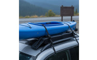 2 Pieces Kayak Roof Carrier Portable Foldable Roof Pads Easy Installation Surfboard Car Rack for Kayakers, Surfers, Outdoor, Travel, Beach Trips