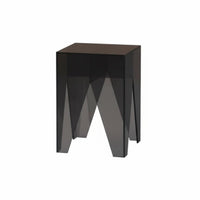 Lightweight and Movable Transparent Accent Table Minimalist Design Transparent Geometric Pedestal Space-Saving Nightstand Easy to Clean for Interior Designers, Young Adults, Living Room, Bedroom, Small Areas, Entryway