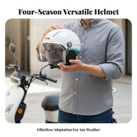 3C Certified Electric Bike Half Helmet All-Season Uncovered Face Commuter Helmet Removable and Washable Lining Safety Headwear ABS Shell for Scooter Riders, Commuters, Commuting, City Riding