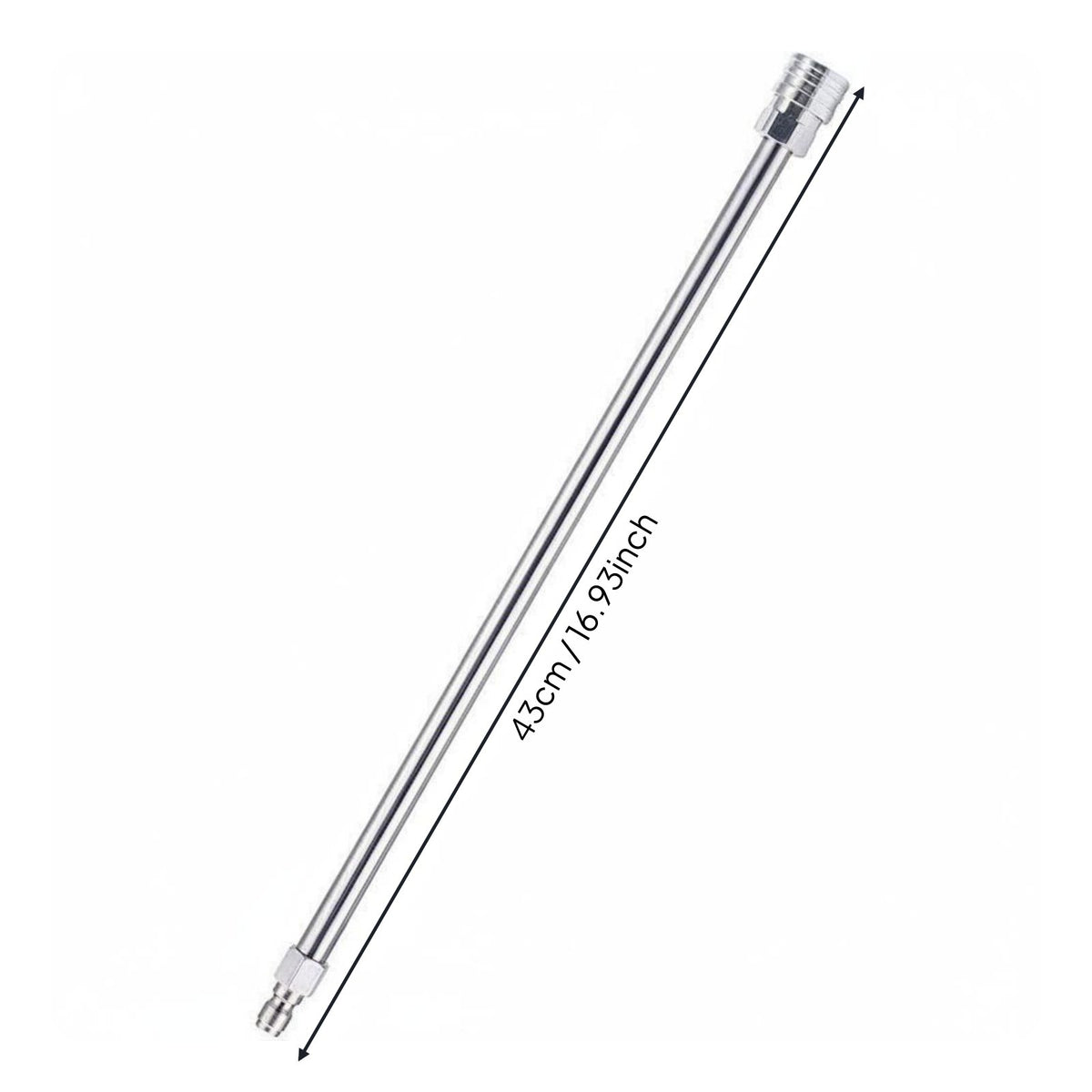 2 Pieces 4000 PSI Rated 1/4 Inch Quick Connect Wand Anti-Rust Pressure Washer Extension Wand Cleaning Tool Accessory