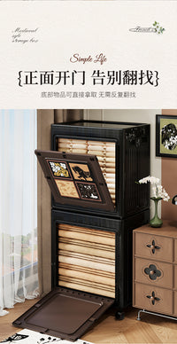 衣服收纳箱大容量超大玩具收纳筐周转箱中古风折叠储物箱整理箱子