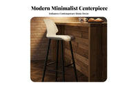 Back Support Swivel High Chair with Backrest Simple Design Bar Stool Padded Seat Seating Furniture Integrated Footrest for Homeowners, Business Owners, Entertainers, Counter, Kitchen Island, Front Desk, Restaurant