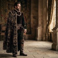 Half Shoulder Cloak Draped Half Shoulder Cloak Outerwear for Actors
