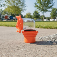 RV Sewer Hose Elbow Adapter Clear RV Sewer Elbow with Gasket Transparent Leak-Proof for Campers, Campgrounds, Travel Trailers