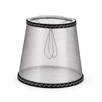 Lampshade for Ceiling Lights with European Textile Design and Decorative Trim, Small Shade for Table and Floor Lamps