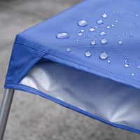UV Protection Silver Coated Tent Canopy Sunshade Rainproof Thickened Double Layer Four Corner Awning Top