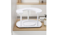 Adjustable Height Rotating Seasoning Rack Organizer Countertop Rotating Seasoning Rack 360° Two-Tier Turntable Sturdy for Pantry