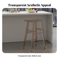 Creative Transparent High Stool Minimalist Look Transparent High Chair Modern design bar Seating Easy to Clean for Cafe Owners, homeowners, Interior Designers, Milk tea-based beverages Shop, Restaurant, Kitchen Island, Dining Room