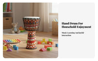 Tunable Rope-Tuned Djembe Easy to Learn African Drum Pleasant Sound Percussion Instrument Ethnic Pattern for Beginners, Music Lovers, Live Performances, Stage Performance, Jam Sessions, Outdoor Gatherings