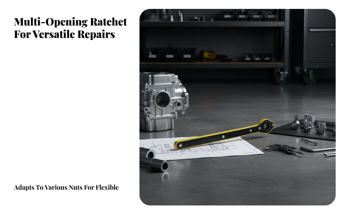 Easy to Use Car Vehicle Lift Ratchet Wrench Long-Lasting Tire Wheel Vehicle Lift Wrench Ergonomic Design for Seniors, Vehicle Maintenance