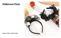 Mesh Specter Hairband Fun Photo Prop Halloween Specter Headband Halloween Headband Lightweight Spooky Headpiece Comfortable Fit