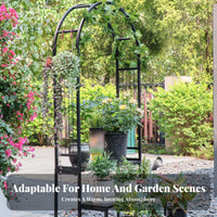 Multi-Tier Design Climbing Plant Archway Weather-Resistant Tiered Archway Stand Stepped Shelving Garden Trellis robustDuty Construction for Gardeners, Homeowners, Event Planners, Balcony, Patio, Backyard, Wedding Ceremony
