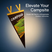 Felt Triangle Pennant Banner Flags for Camping Outdoor Scene Decoration, Party Garland Bunting Flags for Outside Decoration