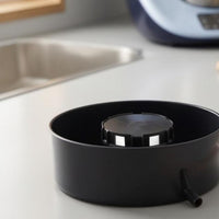Black Steaming Attachment Plastic Steam Basket Round Vegetable Steamer Basket Easy to Clean