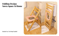 Removable pail Bedside Commode Chair Portable Wooden Toilet Stool with Pail Stable and long-lasting Bathroom Aid Easy to Clean for Seniors Women, Post-Surgery Patients, Home, Bedroom